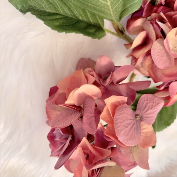 Blush Pink Roses Peonies Floral Green Leaves Wedding Dining Table Arrangement #4 - Picture 7 of 9